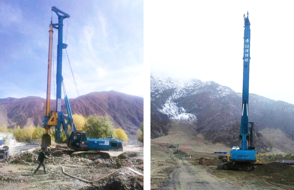 bti体育智能二十台旋挖钻机高原施工放异彩