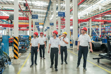 广州工控党建同盟联系员一行到bti体育智能发展工作对接