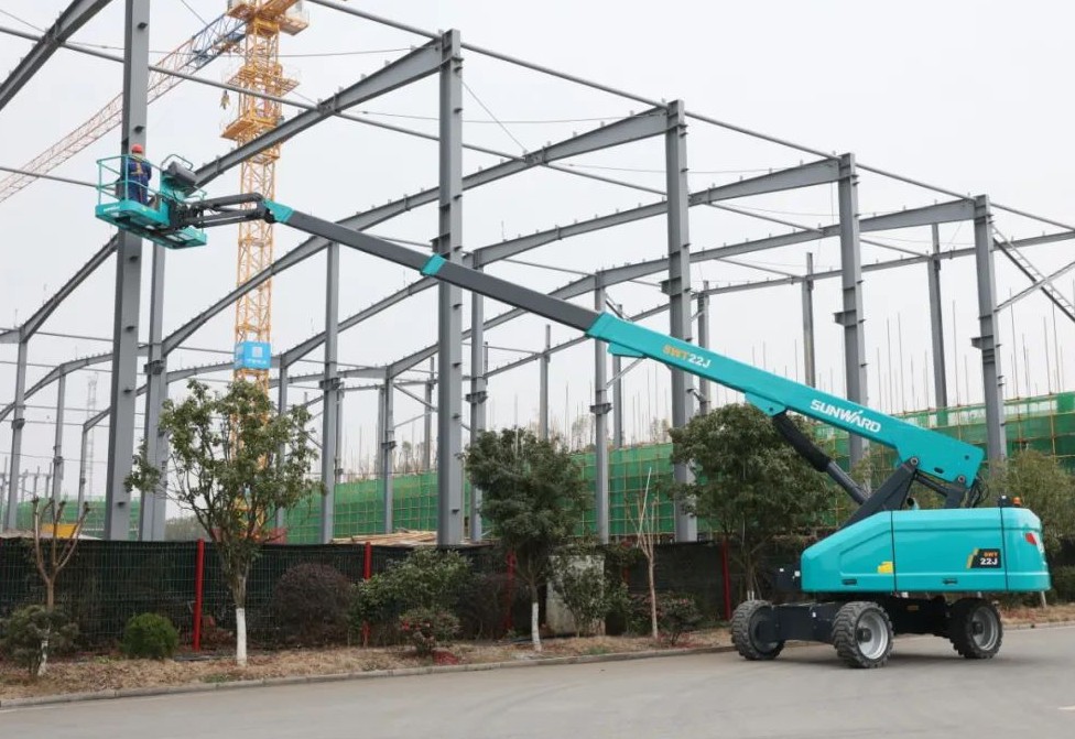 勇闯蓝海！bti体育智能两款臂式高空作业平台正式“前途”