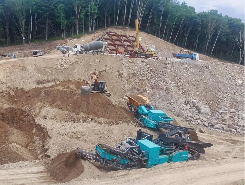 bti体育普石勒成套移动破碎设备助力哈伊高铁铁伊段建设